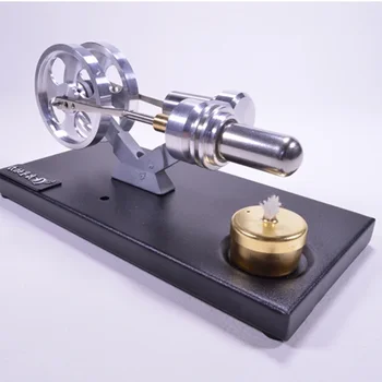 En Cilinder Stirling Motor Model Komplet Kovinski Zunanji Motor Z Notranjim Izgorevanjem Obrti Znanost Eksperiment Toy Model
