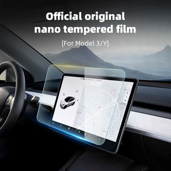 HD Kaljeno Steklo Screen Protector Za Tesla Model 3 Y Dodatke, Anti-glare Prstnih odtisov-dokazilo Jasno, Motnega, Prozorno Film
