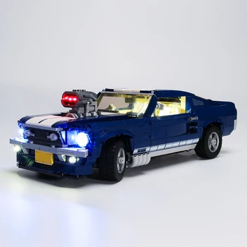 Led Luči Komplet Za Mustangi Športni Avto Dirke Model Združljiv Z 10265 (samo Razsvetljavo vključeni)