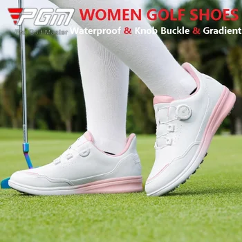 PGM Gradient Anti-slip Golf Čevlji Dame Mikrovlaken Nepremočljiva Copati Ženske Gumb Sponke Priložnostne Čevlji na Prostem Golf Obutev