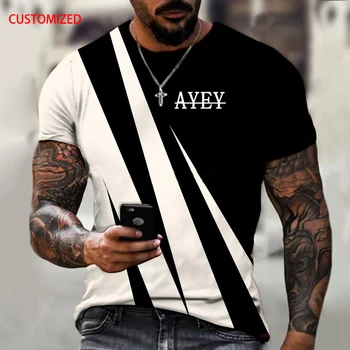 Poletje 3D tiskanje moške prevelik T-shirt z modi šivanje moške ulica obleka O-vratu priložnostne retro kratka sleeved