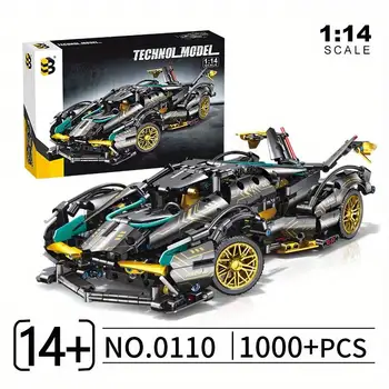 Tehnične Gradnik, Lamborghinis V12 Super Avto Bloki, Opeke Dvojno Moč Motorja Pogon 2.4 G RC Avto Za Lego Tehnika vozil
