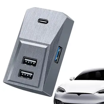 Zvezdišče USB Avto Polnilec USB Docking Postaja Za Tesla Prenosni Avto Polnilec Dash Cam Bliskovni Pogon Razširitveno Postajo Za Tesla Model
